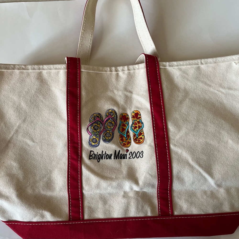 Vintage Brighton Maui 2003 Canvas Tote
